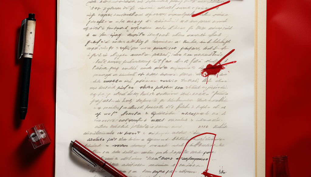 relentlessadvance_a_list_of_items_crossed_out_in_red_ink_on_a_p_1578171f-ebf5-40bc-b0e2-afa55312fde1